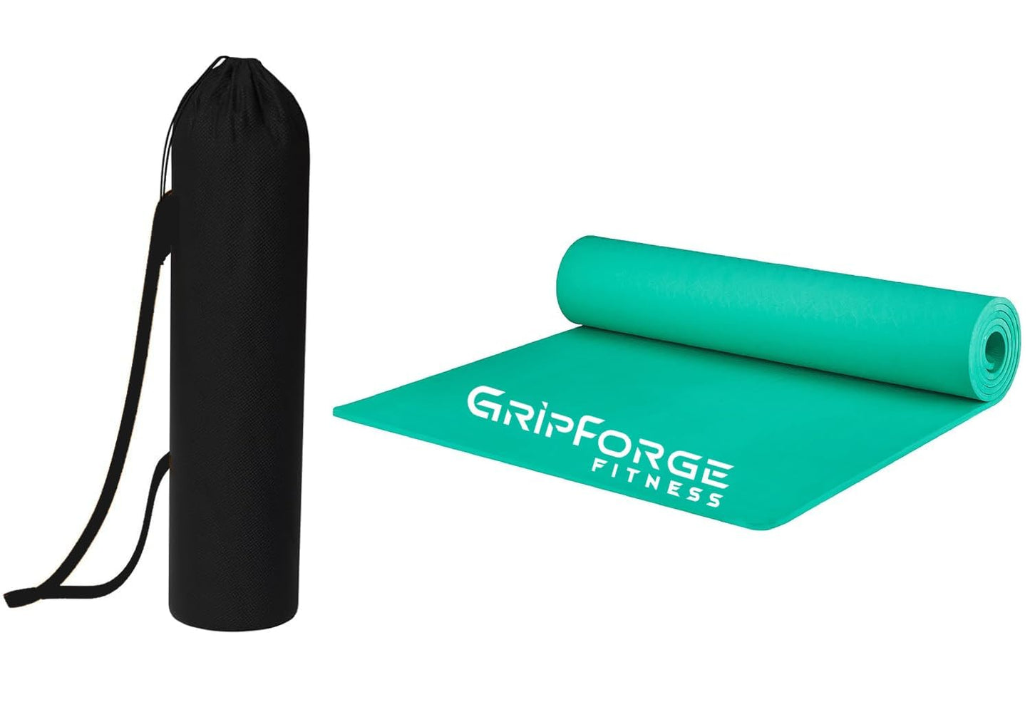 GRIPFORGE Eco-Friendly TPE Yoga Mat – 6mm Cushioned, Non-Slip & Sweat-Resistant | Made in India for Comfort, Strength & Focus