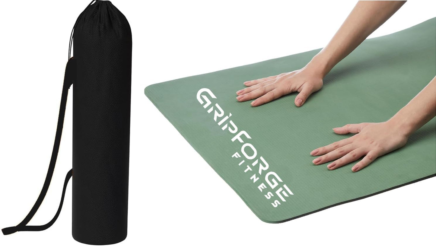GRIPFORGE Eco-Friendly TPE Yoga Mat – 6mm Cushioned, Non-Slip & Sweat-Resistant | Made in India for Comfort, Strength & Focus