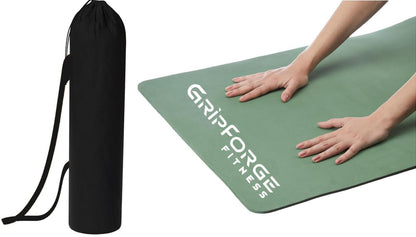 GRIPFORGE Eco-Friendly TPE Yoga Mat – 6mm Cushioned, Non-Slip & Sweat-Resistant | Made in India for Comfort, Strength & Focus