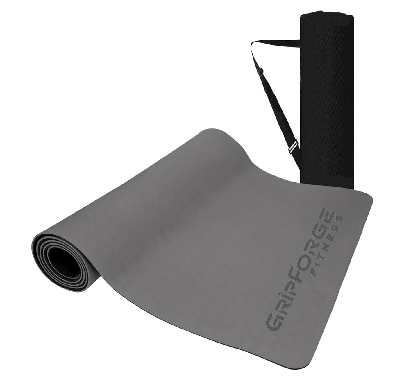 GRIPFORGE Eco-Friendly TPE Yoga Mat – 6mm Cushioned, Non-Slip & Sweat-Resistant | Made in India for Comfort, Strength & Focus