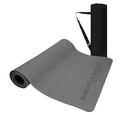 GRIPFORGE Eco-Friendly TPE Yoga Mat – 6mm Cushioned, Non-Slip & Sweat-Resistant | Made in India for Comfort, Strength & Focus