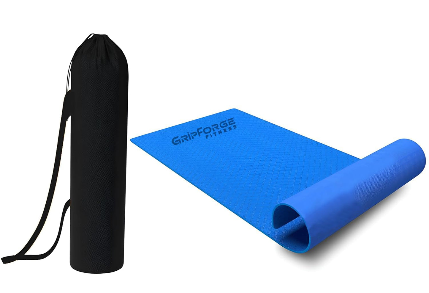 GRIPFORGE Eco-Friendly TPE Yoga Mat – 6mm Cushioned, Non-Slip & Sweat-Resistant | Made in India for Comfort, Strength & Focus
