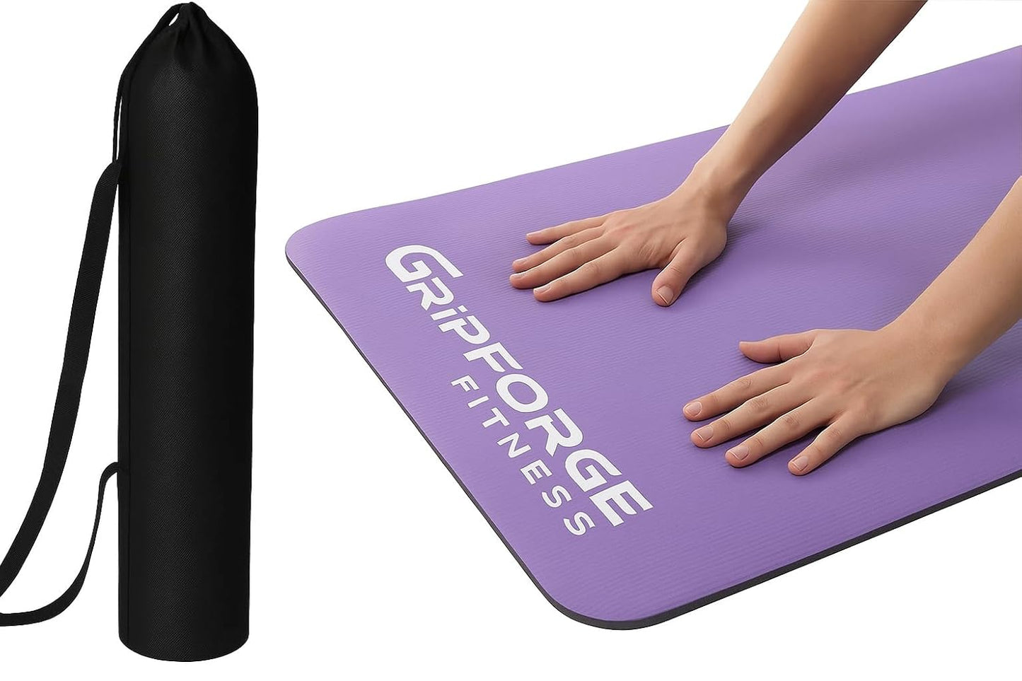 GRIPFORGE Eco-Friendly TPE Yoga Mat – 6mm Cushioned, Non-Slip & Sweat-Resistant | Made in India for Comfort, Strength & Focus